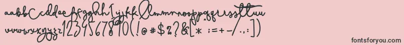 Шрифт Cestlaisabelly – чёрные шрифты на розовом фоне