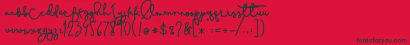 Шрифт Cestlaisabelly – чёрные шрифты на красном фоне