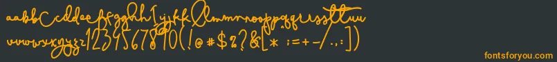 Шрифт Cestlaisabelly – оранжевые шрифты на чёрном фоне