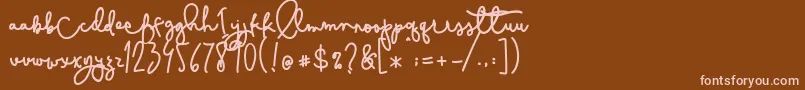 Cestlaisabelly Font – Pink Fonts on Brown Background