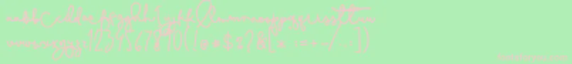 Cestlaisabelly Font – Pink Fonts on Green Background