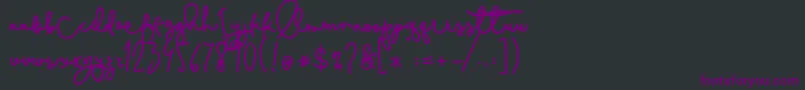 Cestlaisabelly-fontti – violetit fontit mustalla taustalla