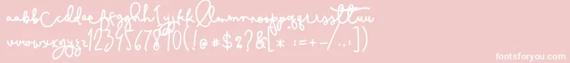 Cestlaisabelly Font – White Fonts on Pink Background