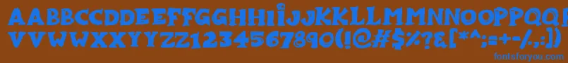 Zombiebites Font – Blue Fonts on Brown Background