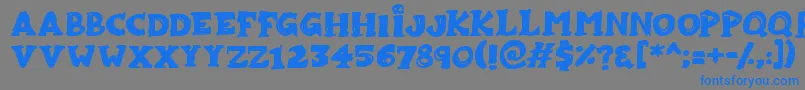 Zombiebites Font – Blue Fonts on Gray Background