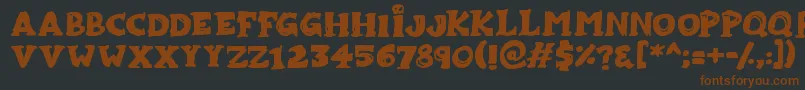 Zombiebites Font – Brown Fonts on Black Background