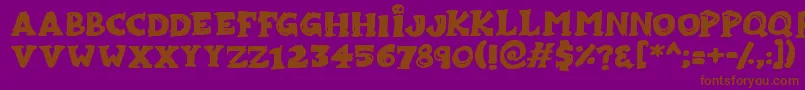 Zombiebites Font – Brown Fonts on Purple Background