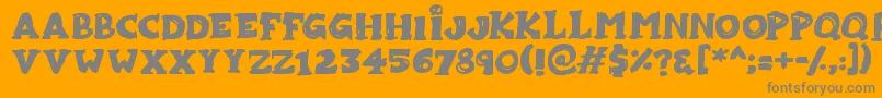 Zombiebites Font – Gray Fonts on Orange Background