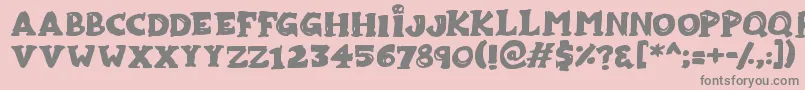 Zombiebites Font – Gray Fonts on Pink Background