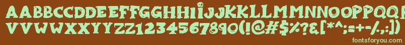 Zombiebites Font – Green Fonts on Brown Background