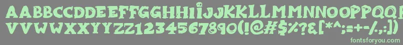 Zombiebites Font – Green Fonts on Gray Background