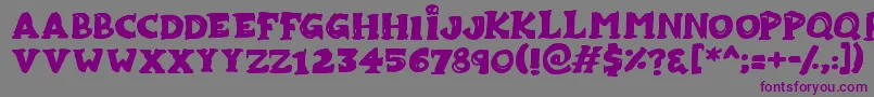 Zombiebites Font – Purple Fonts on Gray Background