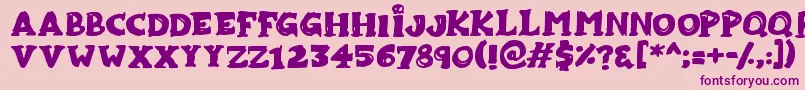 More about Zombiebites Font Zombiebites Font – Purple Fonts on Pink Background