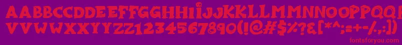 Zombiebites Font – Red Fonts on Purple Background