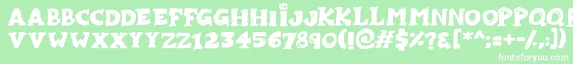 Zombiebites Font – White Fonts on Green Background