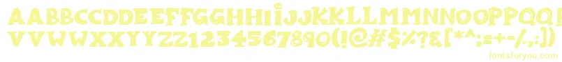 Zombiebites Font – Yellow Fonts on White Background