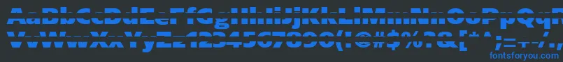 Blackgapsans Font – Blue Fonts on Black Background