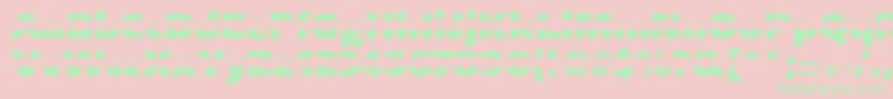 フォントBlackgapsans – ピンクの背景に緑の文字