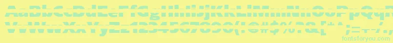 Blackgapsans Font – Green Fonts on Yellow Background