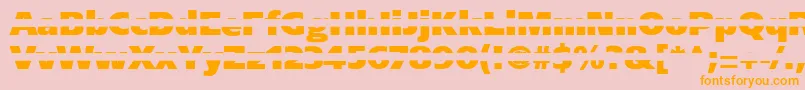 Blackgapsans-Schriftart – Orangefarbene Schriften auf rosa Hintergrund