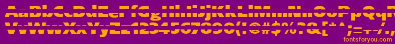 Blackgapsans Font – Orange Fonts on Purple Background