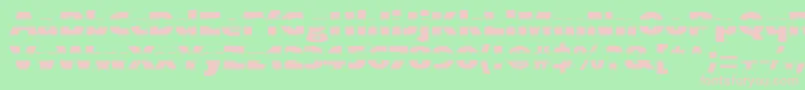Blackgapsans-fontti – vaaleanpunaiset fontit vihreällä taustalla