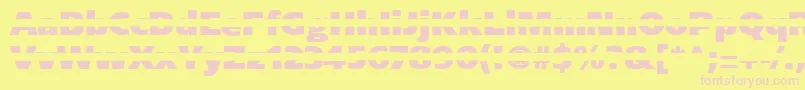 Czcionka Blackgapsans – różowe czcionki na żółtym tle