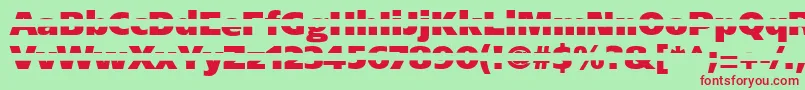 フォントBlackgapsans – 赤い文字の緑の背景