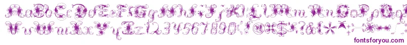 Extravagantpete3.03 Font – Purple Fonts on White Background