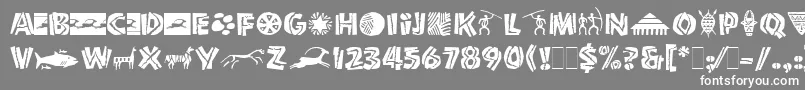 ShamanLetPlain.1.0 Font – White Fonts on Gray Background
