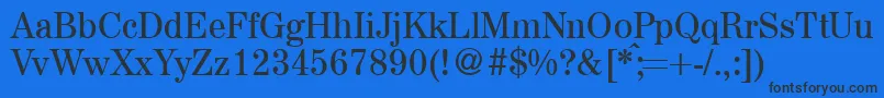 A850RomanRegular Font – Black Fonts on Blue Background