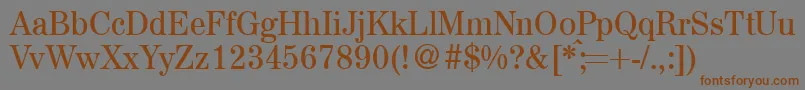 A850RomanRegular Font – Brown Fonts on Gray Background