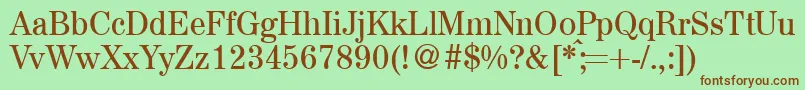 A850RomanRegular Font – Brown Fonts on Green Background