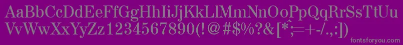 A850RomanRegular Font – Gray Fonts on Purple Background