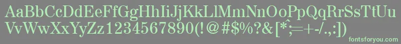 A850RomanRegular Font – Green Fonts on Gray Background