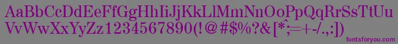 A850RomanRegular Font – Purple Fonts on Gray Background