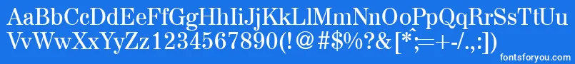 A850RomanRegular Font – White Fonts on Blue Background