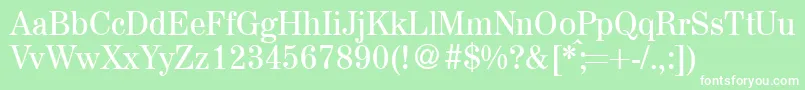 A850RomanRegular Font – White Fonts on Green Background