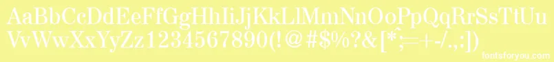 フォントA850RomanRegular – 黄色い背景に白い文字