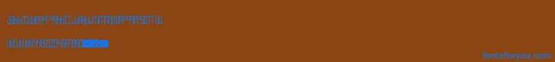 5champagneUnicase Font – Blue Fonts on Brown Background