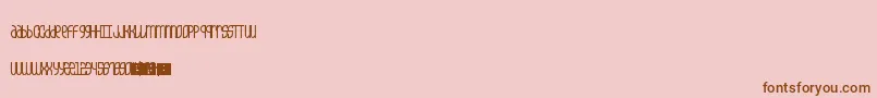 5champagneUnicase Font – Brown Fonts on Pink Background