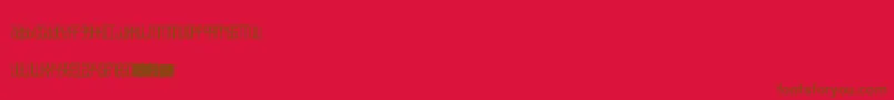 5champagneUnicase-Schriftart – Braune Schriften auf rotem Hintergrund