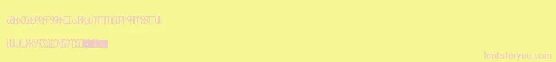 5champagneUnicase Font – Pink Fonts on Yellow Background