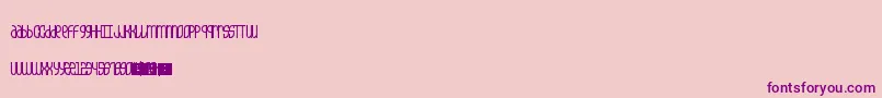 5champagneUnicase Font – Purple Fonts on Pink Background
