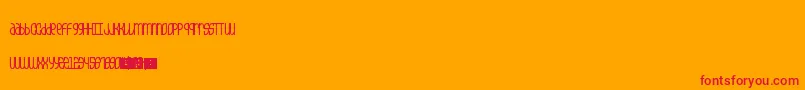 5champagneUnicase Font – Red Fonts on Orange Background