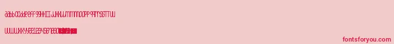 Fonte 5champagneUnicase – fontes vermelhas em um fundo rosa