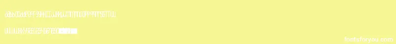 5champagneUnicase-Schriftart – Weiße Schriften auf gelbem Hintergrund