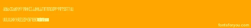 Police 5champagneUnicase – polices jaunes sur fond orange