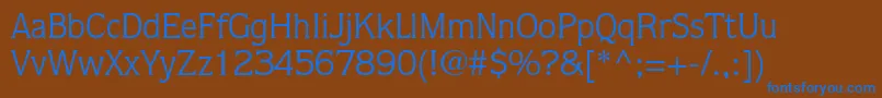 QuorumstdBook Font – Blue Fonts on Brown Background