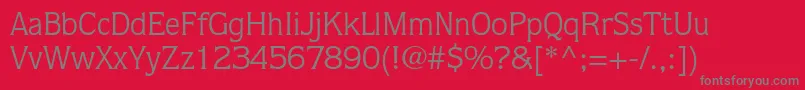 QuorumstdBook Font – Gray Fonts on Red Background